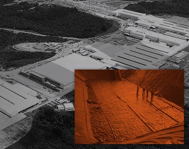 Fábrica da Renault - Lagoa para tratamento de efluentes